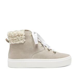 NEW SOLE SOCIETY SUEDE FAUX FUR HIGH TOP SNEAKERS - SIZE 7